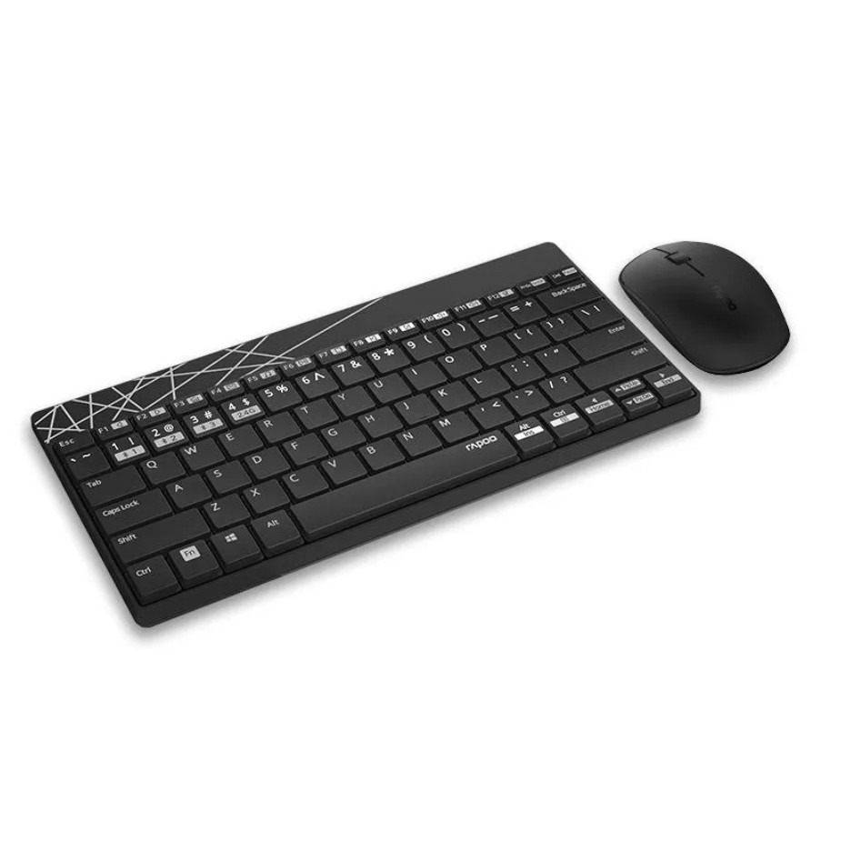 rapoo-8000m-keyboard-mouse-combo-multi-mode-silent-wireless-bluetooth-สีดำ-ขาว-แป้นภาษาไทย-อังกฤษ-ของแท้-ประกันศูนย์-2ปี