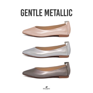 ภาพหน้าปกสินค้าGentle - Metalic (Rosegold ,Silver, Guncolore ) รองเท้าหนังวัวแท้ ที่เกี่ยวข้อง