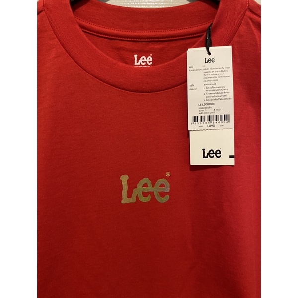 lee-เสื้อยืดผู้ชายสกรีน-สีแดง