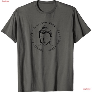Positivity Mindset Meditation &amp; Mindfulness Buddha Quote T-Shirt เสื้อยืดผู้ชาย ลายการ์ตูนพิมพ์ลายเสื้อลายการ์ตูนผู้หญิง