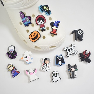 พร้อมส่ง กระดุมติดรองเท้า Crocs Jibbitz Pins หลากสีสัน สําหรับฮาโลวีน DIY