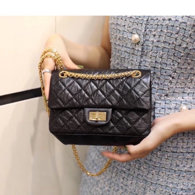 พรี-chanel-reissue-2-55-20cm-กระเป๋าโซ่แบรนด์เนน-หนังแท้กระเป๋าแฟชั่นกระเป๋าสะพายไหล่