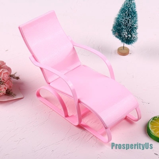สินค้า (Prosperityus) เก้าอี้เฟอร์นิเจอร์ พับได้ สีชมพู สําหรับบ้านตุ๊กตา 1: 6