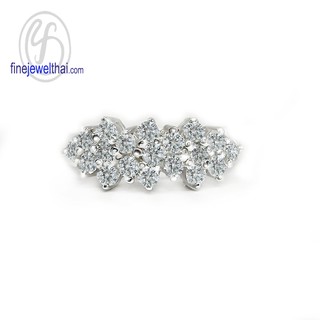 Finejewelthai แหวนเพชร-แหวนเงิน-เพชรสังเคราะห์-เงินแท้-แหวนหมั้น-แหวนแต่งงาน-Diamond CZ-Silver-Wedding-Ring - R1148cz