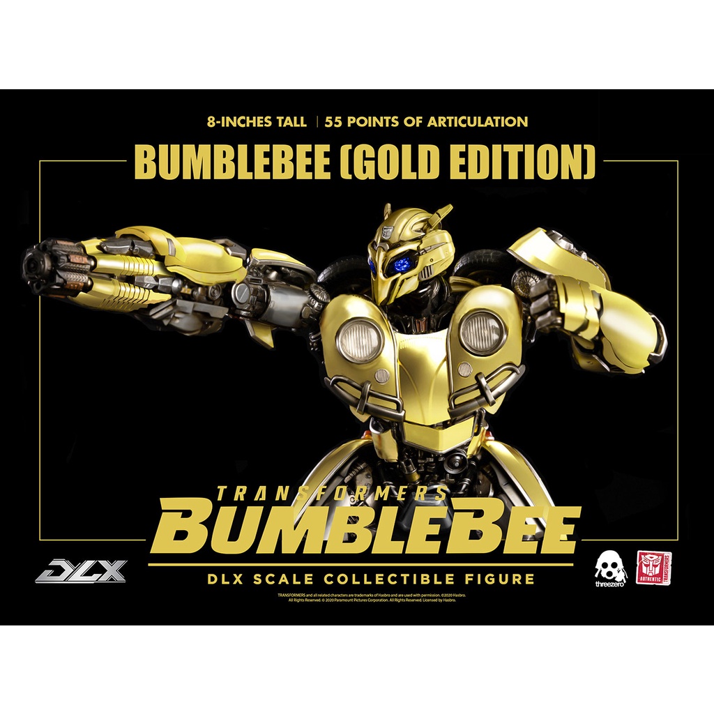 threeZero Transformers Bumblebee DLX (Gold Edition) Collectible