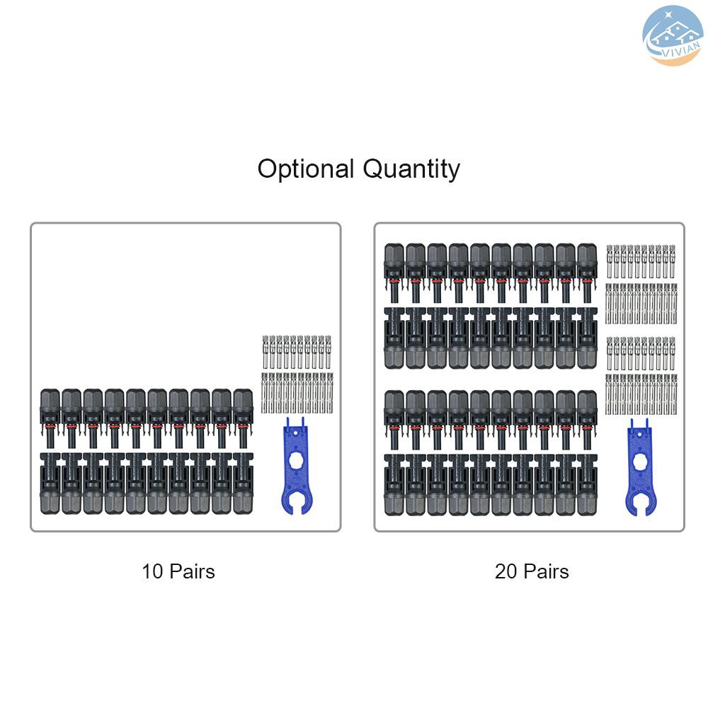 ภาพสินค้าvivi mc 4 male/female แผงพลังงานแสงอาทิตย์พร้อมประแจสําหรับ pv system 20 คู่ จากร้าน vivian.th บน Shopee ภาพที่ 1