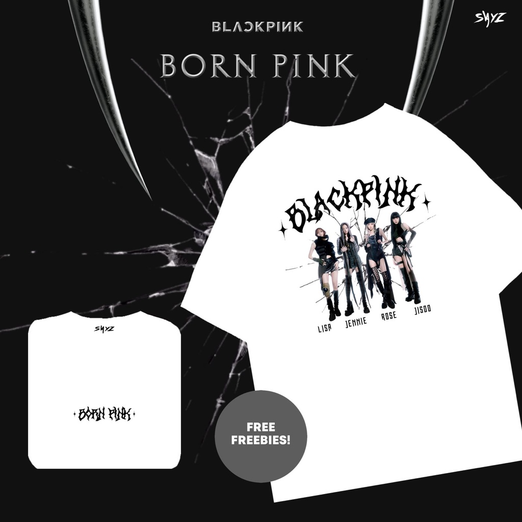 พร้อมส่ง-เสื้อยืด-พิมพ์ลาย-black-pink-pink-venom-born-pink-ซีรี่ส์-อัลบั้ม-venom-สีชมพู
