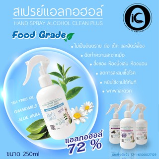 แอลกอฮอล์ Food Grade ขนาด 250ml ขวดฟ็อกกี้ พร้อมใช้งาน กลิ่มหอม ถนอมมือ