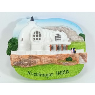 โมเดลภาพสถานที่ท่องเที่ยวสำหรับติดตู้เย็น Kushinagar Landmark Souvenir Magnet Collection Gift for Refrigerator