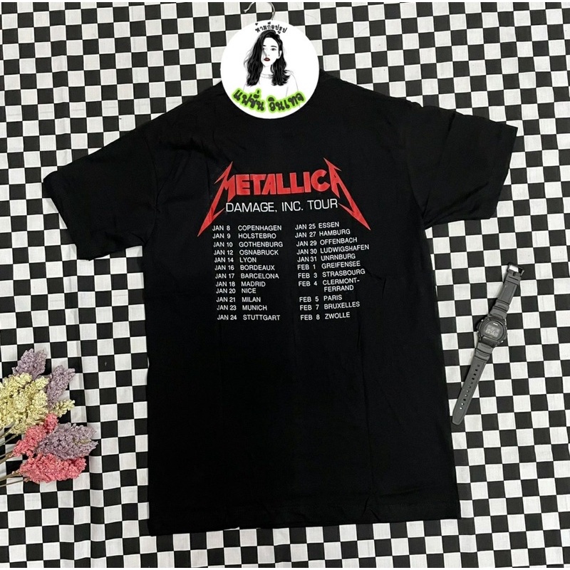 เสื้อยืดวง-metallica-แฟชั่นวินเทจยุค90-ราคาถูก