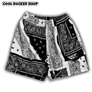 Cool Rocker : กางเกงขาสั้น ลายผ้าเช็ดหน้าสีคลาสสิค PAISLEY BANDANA