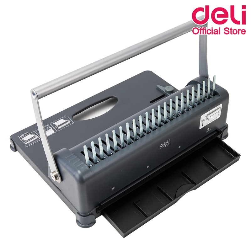 deli-3871-binding-machine-เครื่องเข้าเล่มเอกสาร-สั้นกระดูกงู-สินค้ารับประกัน-1-ปี-เครื่องเข้าเล่มเอกสาร-สำนักงาน