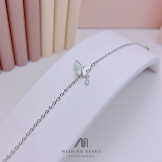 ภาพหน้าปกสินค้าMeeningBrand ❥ สร้อยข้อมือเงิน BUTTERFLY LITTLE DIAMOND [01-0004] ซึ่งคุณอาจชอบราคาและรีวิวของสินค้านี้