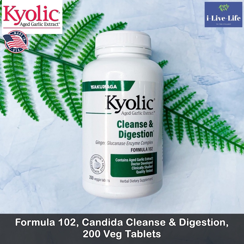 กระเทียมสกัด ไร้กลิ่น Formula 102 Candida Cleanse & Digestion Veg ...