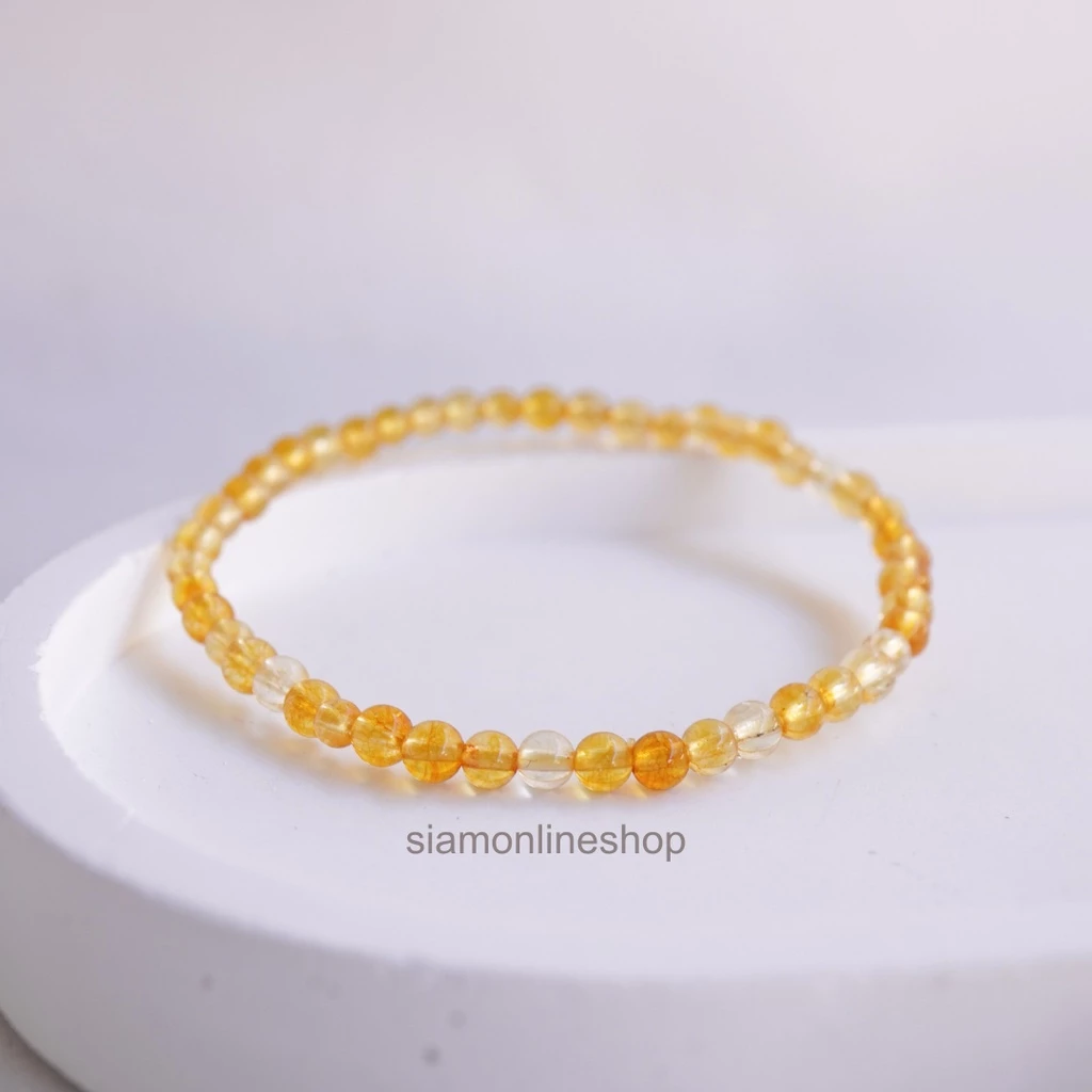CITRINE หินซิทริน เลือกขนาดเม็ดหินได้ (4-12 มม.) หินแห่งความสำเร็จ สร้อยข้อมือหินแท้ https://wayoza.com
