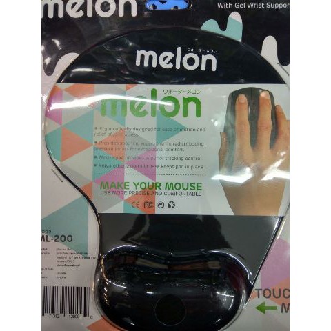 melon-แผ่นรองเม้าส์พร้อมเจลรองข้อมือ-รุ่น-ml-200