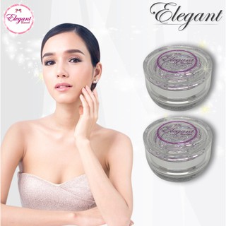 030 อิลิแกนท์ / Elegant Perfect Beauty Facial Cream 15 ml. x 2 Piece ครีมหน้าขาว เรียบเนียน ไร้สิว ลดสิว ลดรอยสิว