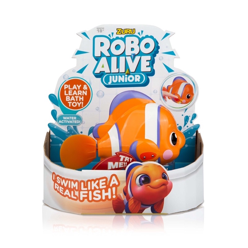 ปลาหุ่นยนต์ว่ายน้ำได้จริง-มีไฟ-ของแท้-usa-robo-alive-zuru-fish