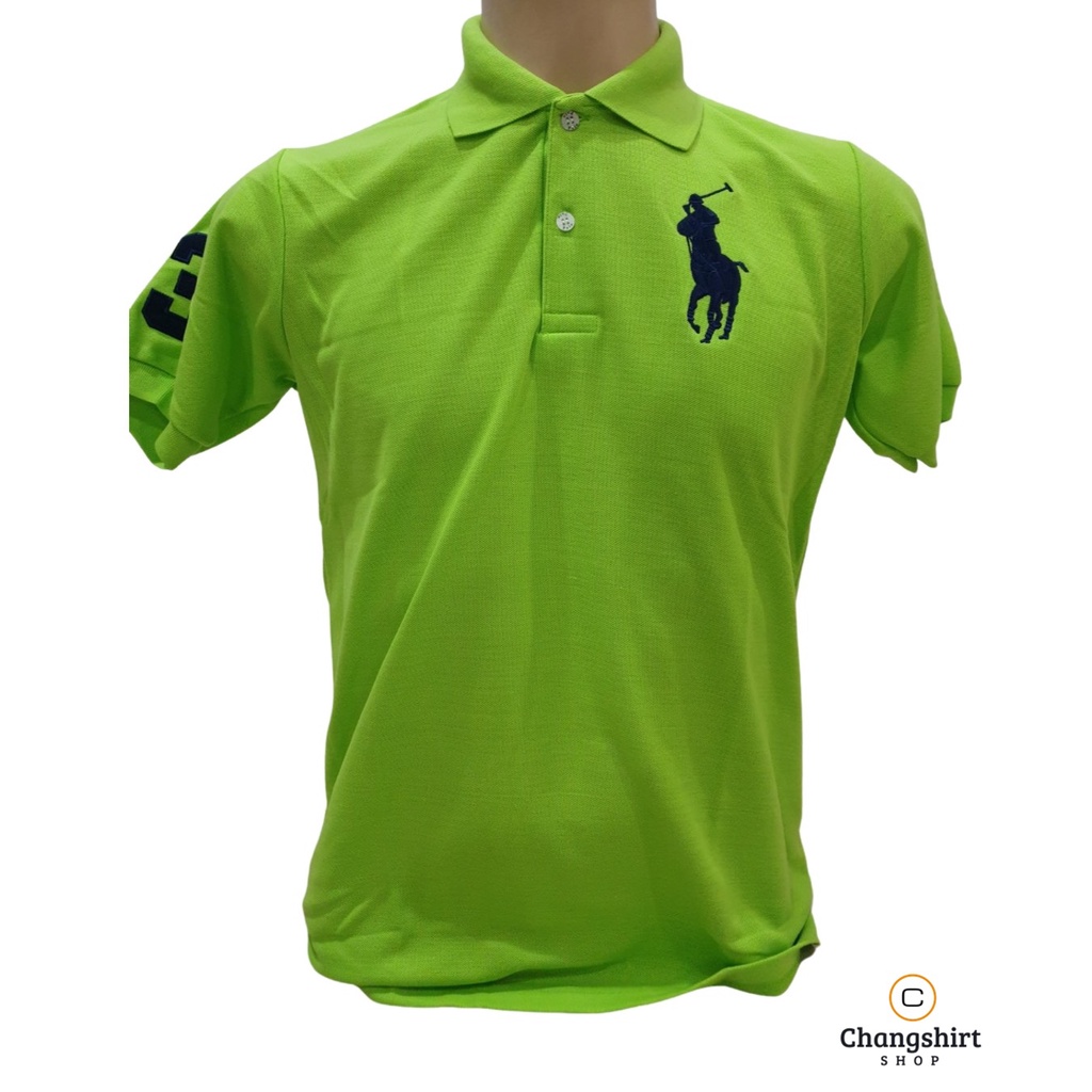 เสื้อคอปกโปโลสีพื้น-polo-ม้าใหญ่-ปักแขนเลข-3-งานพรีเมี่ยม-ผ้าไม่ร้อน-ผ้าไม่เละไม่ย้วย-มีให้เลือก-20-สีสวยๆ