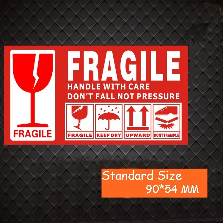 สติ๊กเกอร์คำเตือนกันแตก-คำเตือน-ระวังแตก-ห้ามเหยียบ-ห้ามโยน-fragile-sticker