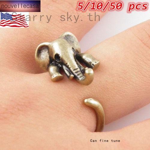 Unisex Rings Elephant Animal Wrap Rings Adjustable Fine Gift Hot