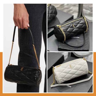 Original Tube sade leather shoulder bag กระเป๋าสะพายหนังแท้