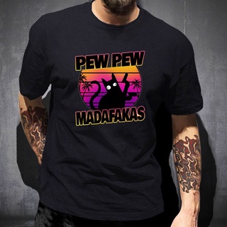 เสื้อยืด พิมพ์ลาย Pew Madafakas แฟชั่นสําหรับผู้ชาย