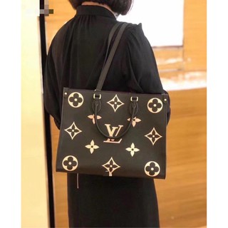 Louis LV M45494 Lv onthego monogram-printed shopping tote casual open handbag ready stock for shipping