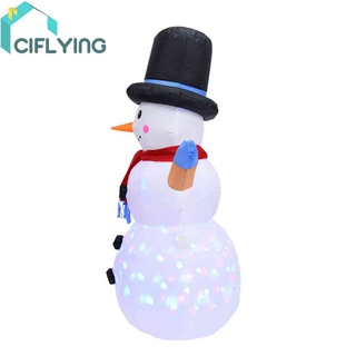 Cifly โมเดลสโนว์แมนเป่าลม มีไฟ LED 1.2 เมตร สําหรับประดับตกแต่งคริสต์มาส