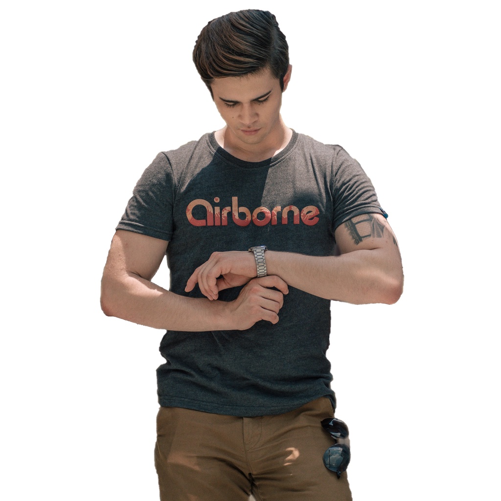 เสื้อยืด-airborne-classic-vintage-logo-airborne-lava-t-shirt-ผ้า-supremesoft