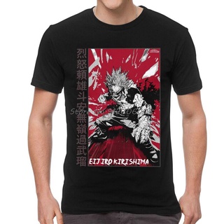 [COD]เสื้อยืดแขนสั้น ผ้าฝ้าย พิมพ์ลาย My Hero Academia Eijiro Kirishima สไตล์ฮาราจูกุ สตรีท สําหรับผู้ชาย