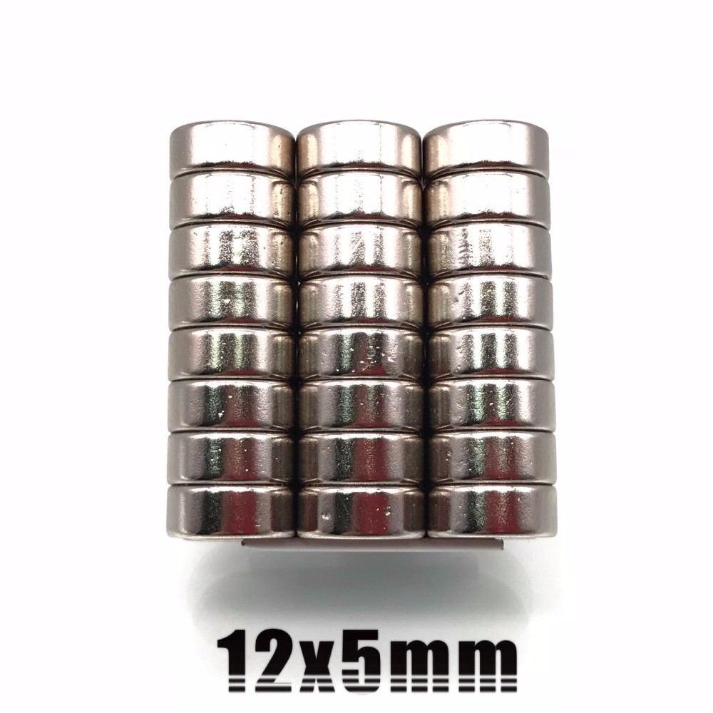 ภาพสินค้า1ชิ้น แม่เหล็กแรงดึงดูดสูง 12x5 มม. กลมแบน แม่เหล็กแรงสูง 12mm x 5mm แม่เหล็ก Magnet Neodymium 12*5mm magnetics 12x5mm จากร้าน zip999 บน Shopee ภาพที่ 1