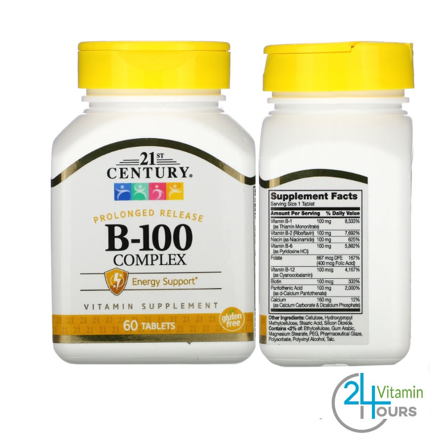 ภาพสินค้า21st Century , วิตามินบีรวม B-Complex, B-6, B-12, B-50 Complex , B-100 Complex, Stress B จากร้าน vitamin24hrs บน Shopee ภาพที่ 4