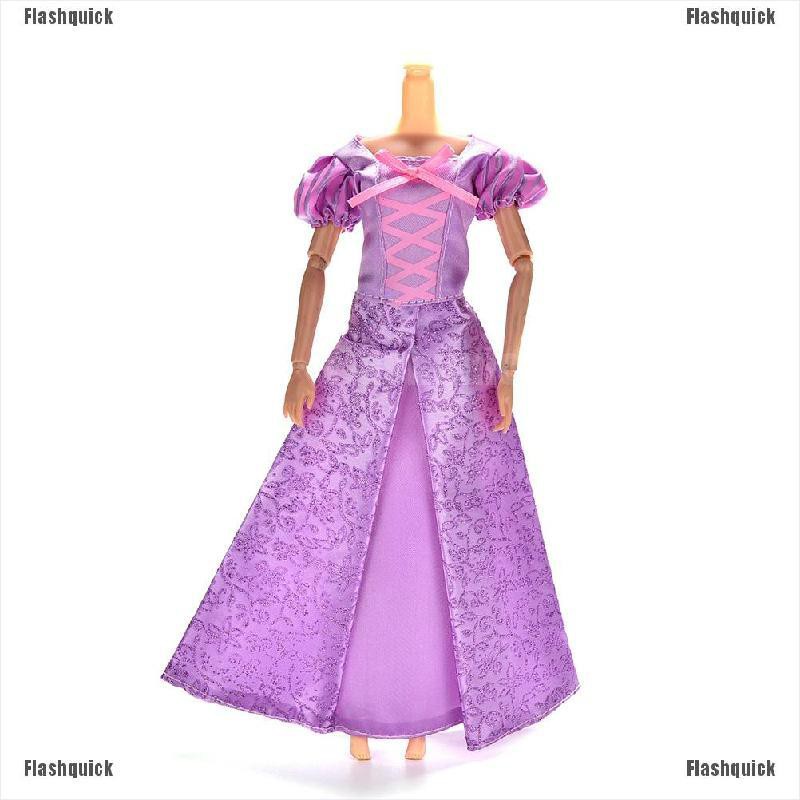 ชุดเดรส-princess-flashquick-1-ชิ้นสีม่วงสำหรับตุ๊กตาบาร์บี้