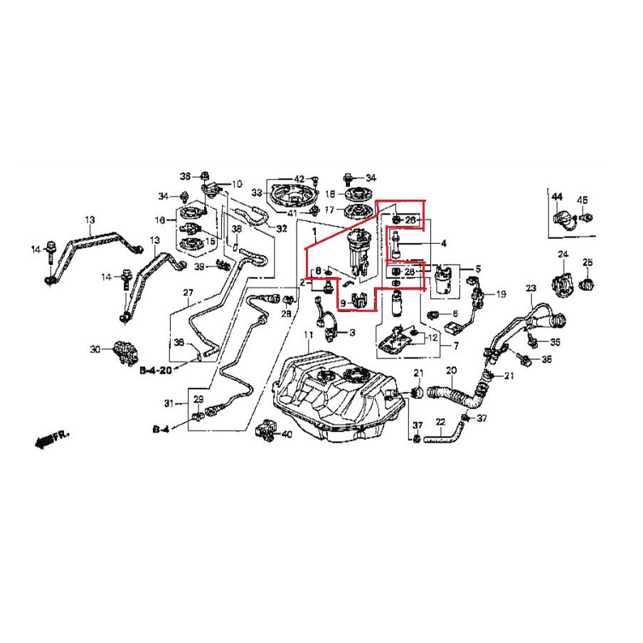 แท้ศูนย์-กรองเบนซิน-ฮอนด้า-honda-cr-v-2002-2003