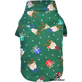 Pet cloths -Doggydolly  เสื้อผ้าแฟชั่น ตริสต์มาส เสื้อผ้าสัตว์เลี้ยง เสื้อผ้าหมาแมว เสื้อยืด เสื้อเชิ๊ตคริสมาสต์ S087