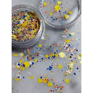 🧽 Glitter Mix Yellow Color🎨มี 2 เเบบ/กระปุกละ39 .💕