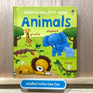 หนังสือภาษาอังกฤษ Board Book - Usborne very first words - Animals