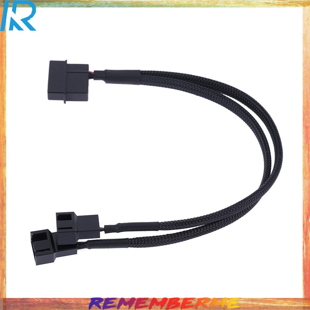 ภาพสินค้า4pin Ide Molex To 2-พอร์ต 3Pin/4Pin พัดลมระบายความร้อนสายเคเบิ้ล จากร้าน rememberme.th บน Shopee ภาพที่ 3