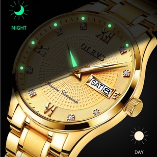 Olevs 6603 (ของแท้ 100%+ กล่องของแท้) นาฬิกาข้อมืออัตโนมัติ กันน้ํา เรืองแสง สําหรับผู้ชาย