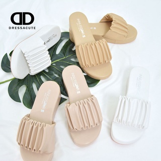 พร้อมส่ง  👡 SS9รองเท้าส้นตึกสวม หนังย่น ส้นตึก สวยน่ารักมาก  สูง 1.5 นิ้ว 🥰