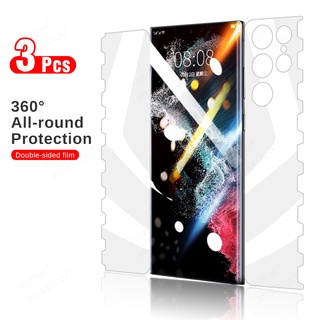 3pcs Full Body Soft Film For Samsung Galaxy S22 Ultra Screen Hydrogel Protector Film Sumsun S22ultra S22Plus S22+ S 22 Not Glass