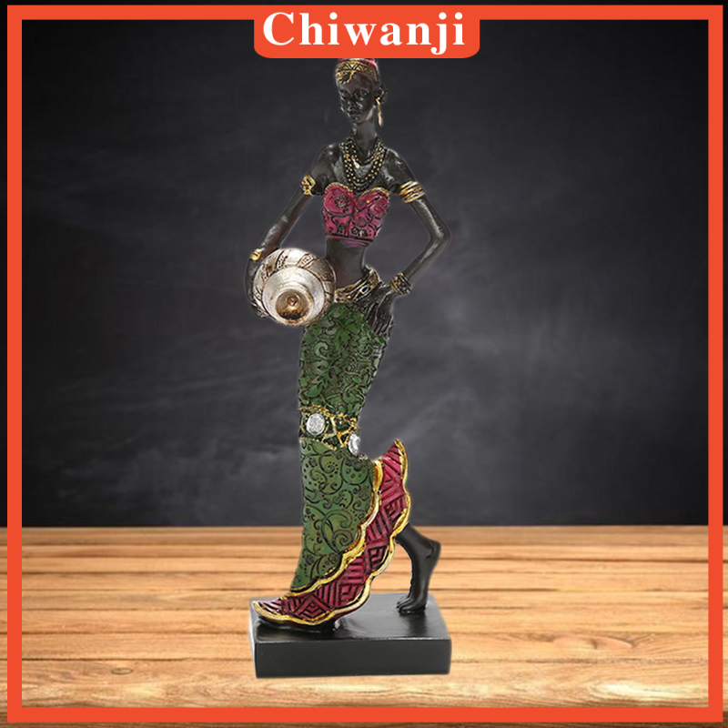 chiwanji-หุ่นฟิกเกอร์ผู้หญิงแอฟริกันสําหรับตกแต่งบ้าน