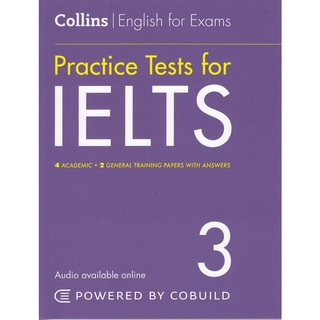 DKTODAY หนังสือ COLLINS PRACTICE TESTS FOR IELTS 3 WITH ANS &amp; AUDIO