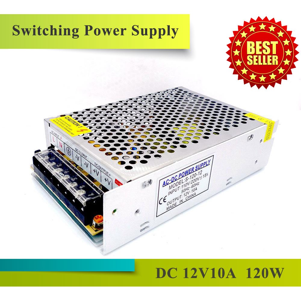 ภาพหน้าปกสินค้าSwitching Power Supply สวิตชิ่ง พาวเวอร์ ซัพพลาย 12V 10A 120W สวิทชิ่ง เพาวเวอร์ ซัพพลาย หม้อแปลงไฟฟ้าเอนกประสงค์ จากร้าน smartandroidbox บน Shopee