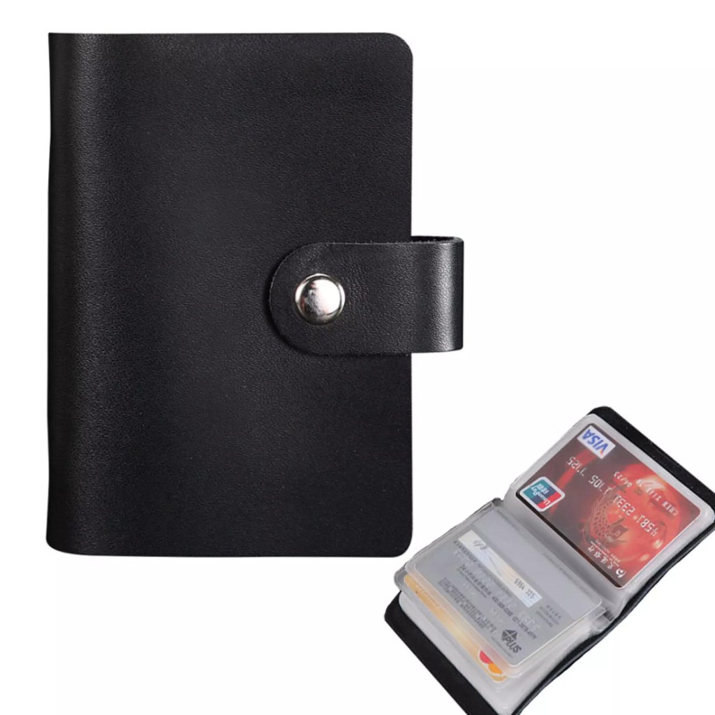รูปภาพของซองใส่นามบัตรหนังผู้ชายและผู้หญิงบัตรธนาคารที่ใส่นามบัตร 6 ใบกระเป๋าใส่นามบัตรลองเช็คราคา