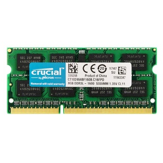 หน่วยความจํา Crucial DDR3 DDR3L 2GB 4GB 8GB 1066MHZ 1333MHZ 1600MHZ 1.5V 1.35V SO-DIMM สําหรับแล็ปท็อป โน้ตบุ๊ก