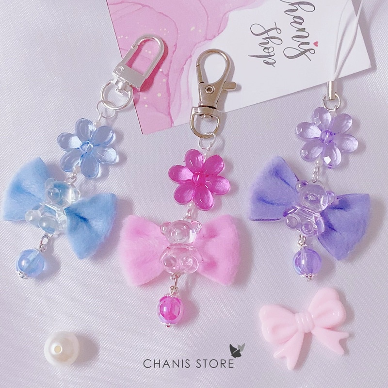 สายคล้องโทศัพท์มือถือน้องหมีน่ารัก-chanis-store