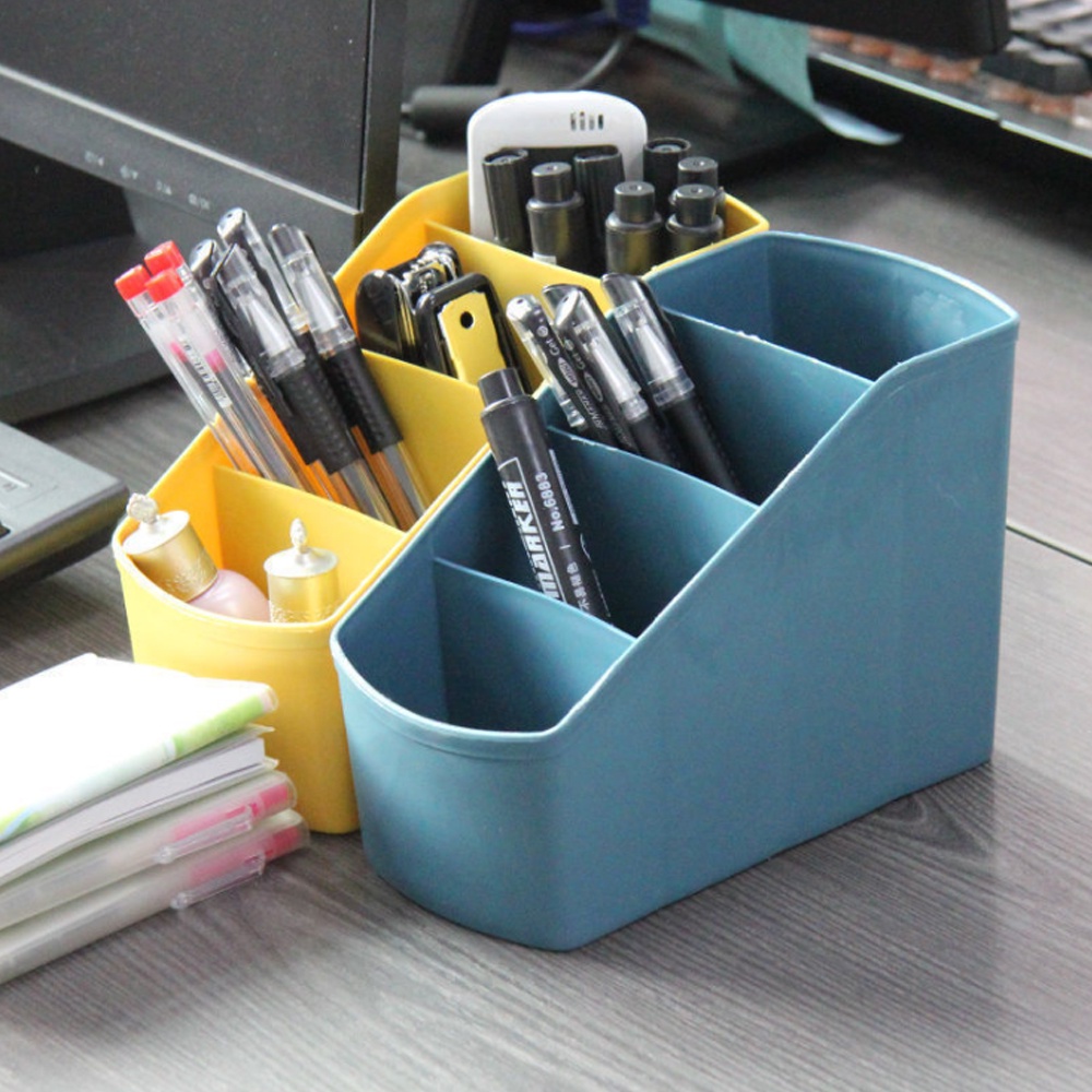 กล่องจัดระเบียบโต๊ะ-สำนักงาน-อุปกรณ์การเรียน-เก็บปากกา-กล่อง-ของใช้-อุปกรณ์เครื่องเขียน-ต่างๆ-มี-3-สีให้เลือก-dtx2