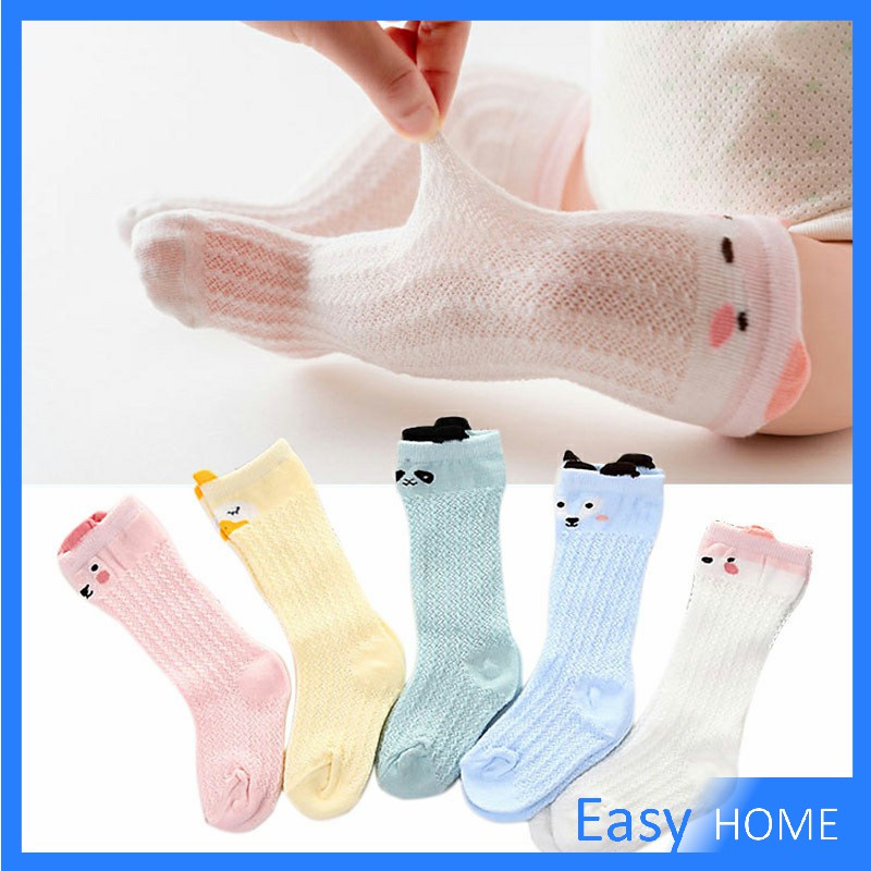 ถุงเท้ายาว-ระบายอากาศได้ดี-สำหรับเด็ก-ดีไซน์ลายการ์ตูนน่ารัก-baby-socks